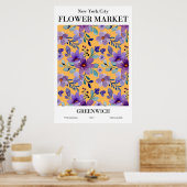 New York City Flower Market Greenwich Poster (Keuken)