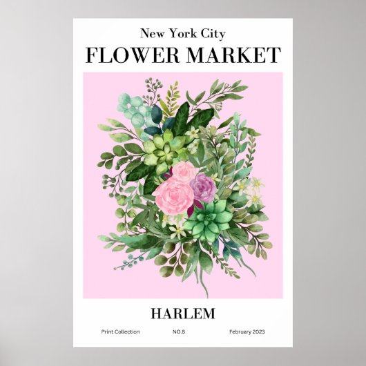 New York City Flower Market Harlem Poster (Voorkant)
