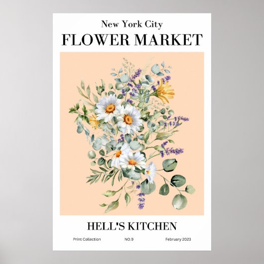 New York City Flower Market Hell's Kitchen Poster (Voorkant)