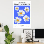 New York City Flower Market SOHO Poster (Thuiskantoor)