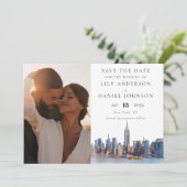 New York City Fotobestemming Trouwen Save The Date (Staand voorkant)