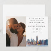New York City Fotobestemming Trouwen Save The Date (Voorkant / Achterkant)