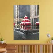 New York City Fotografie kerstwinter NYC Canvas Afdruk (Insitu (Woonkamer))