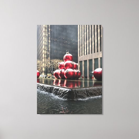New York City Fotografie kerstwinter NYC Canvas Afdruk (Voorkant)