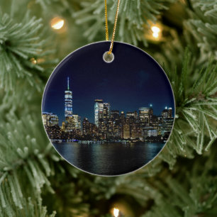 New York City Freedom Tower Skyline Keramisch Ornament