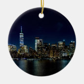 New York City Freedom Tower Skyline Keramisch Ornament (Voorkant)