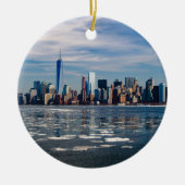 New York City Freedom Tower Skyline Keramisch Ornament (Voorkant)