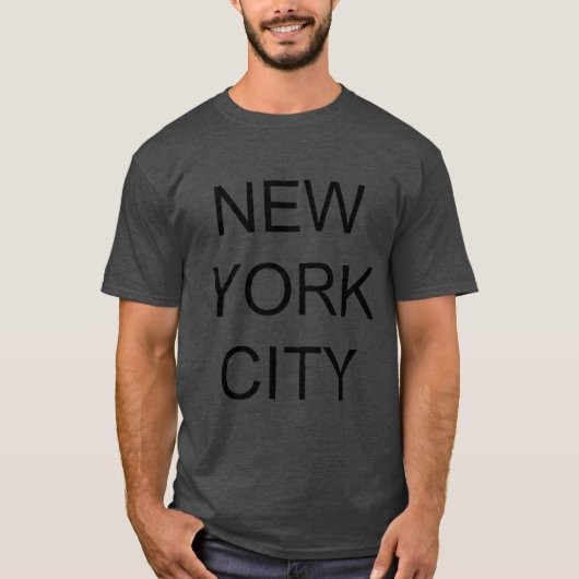 NEW YORK CITY front black met mirror back T-shirt (Voorkant)