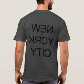 NEW YORK CITY front black met mirror back T-shirt (Achterkant)