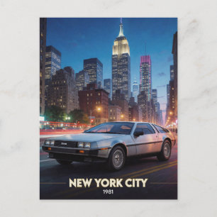 New York City Futuristische Autocultuur 1981 Briefkaart