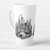 New York City Gebouwen Architectuur Kunst Latte Mok (Linkerhoek)