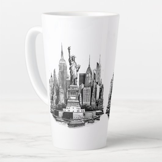 New York City Gebouwen Architectuur Kunst Latte Mok (Linkerhoek)