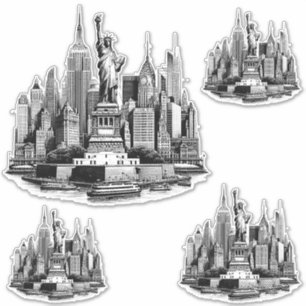 New York City Gebouwen Architectuur Kunst Sticker