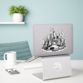 New York City Gebouwen Architectuur Kunst Sticker (Laptop op bureau)