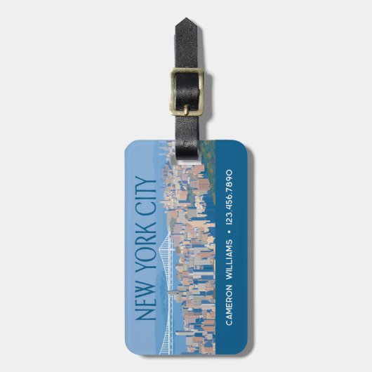 New York City | Geniet van Central Park Bagagelabel (Voorkant verticaal)