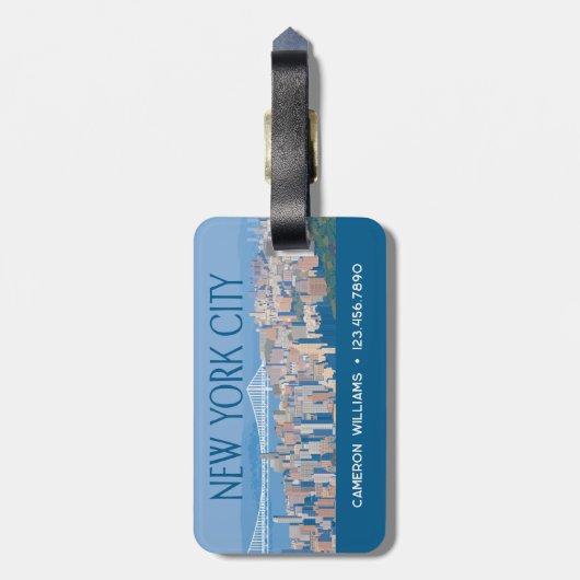 New York City | Geniet van Central Park Bagagelabel (Achterkant verticaal)