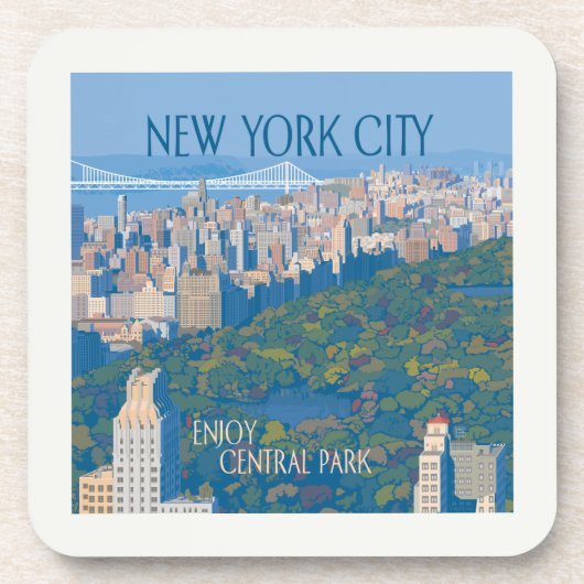 New York City | Geniet van Central Park Bier Onderzetter (Voorkant)