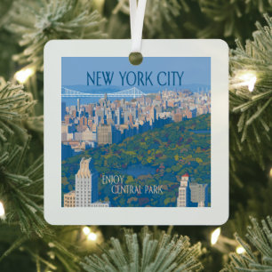 New York City   Geniet van Central Park Metalen Ornament