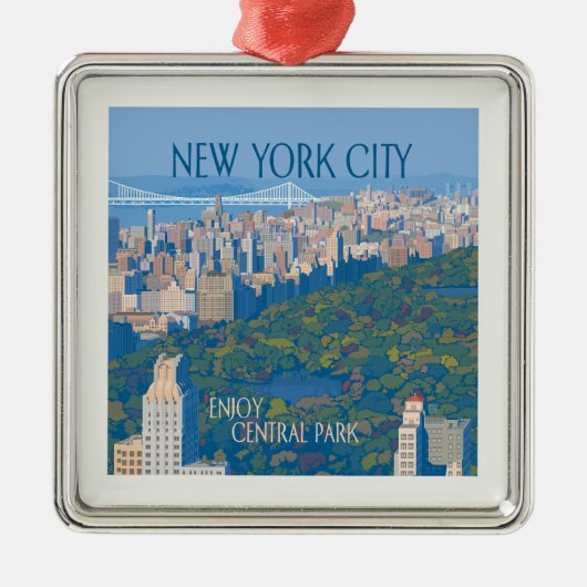 New York City | Geniet van Central Park Metalen Ornament (Voorkant)