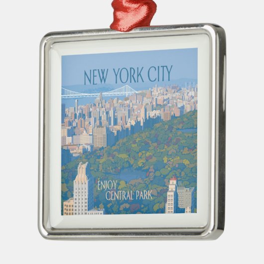 New York City | Geniet van Central Park Metalen Ornament (Links)