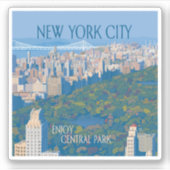 New York City | Geniet van Central Park Sticker (Voorkant)