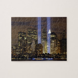 New York City geprezen in lights Jigzaag Puzzle Legpuzzel