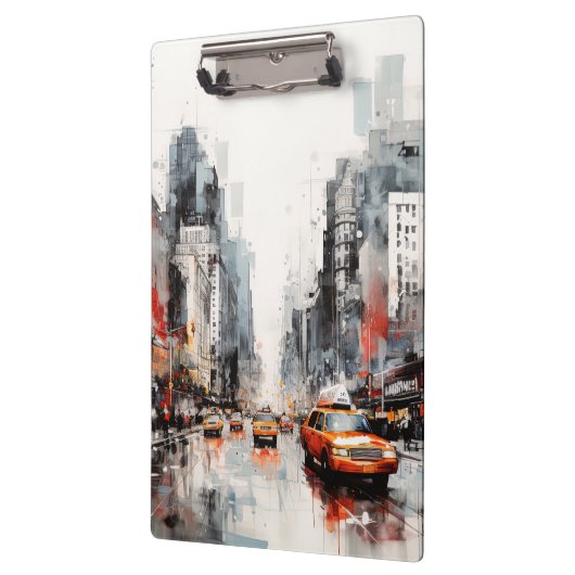 New York City, geschilderd landschap. Klembord (Links)