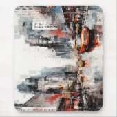 New York City, geschilderd landschap. Muismat (Voorkant)