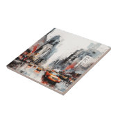 New York City, geschilderd landschap. Tegeltje (Zijkant)