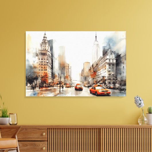 New York City, gestrekte canvas print (Insitu (Woonkamer))