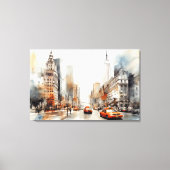 New York City, gestrekte canvas print (Voorkant)