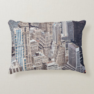 New York City gevarieerde architectuur, kleur toon Accent Kussen