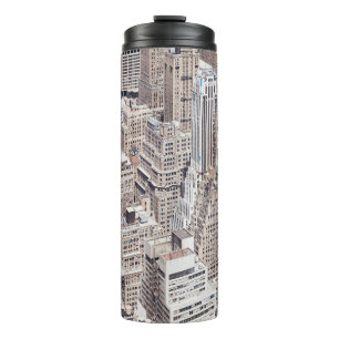 New York City gevarieerde architectuur, kleur toon Thermosbeker