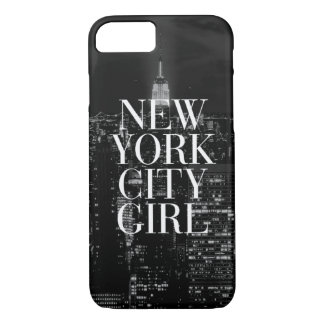 New York City Girl Black White iPhone 7 Hoesje