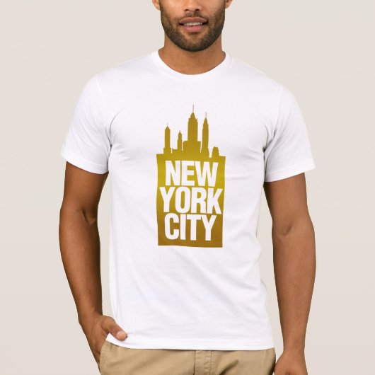 New York City Gold T-shirt (Voorkant)