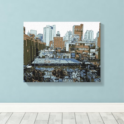 New York City Graffiti Canvas Afdruk (Insitu (Houten vloer))