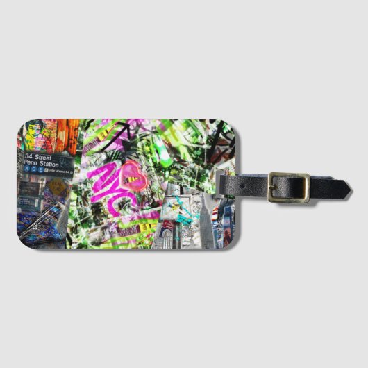 New York City Graffiti Empire State iPad Case Bagagelabel (Voorkant (horizontaal))