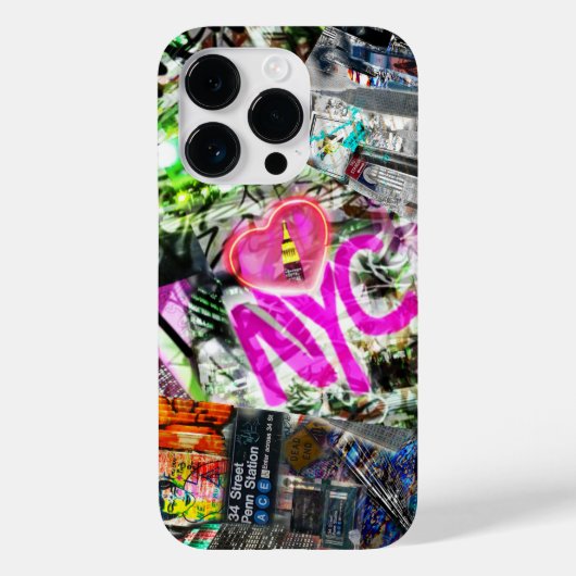 New York City Graffiti Empire State iPhone Case (Achterkant)
