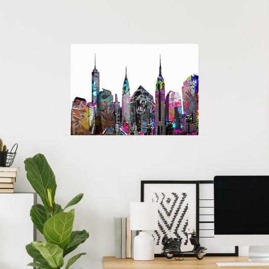 New York City graffiti Poster (Thuiskantoor)