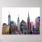 New York City graffiti Poster (Voorkant)