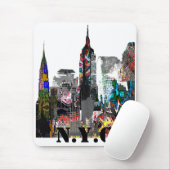 New York City graffiti skyline Muismat (Met muis)