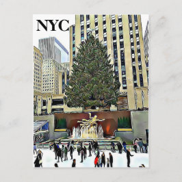New York City Grand Central Christmas Tree Feestdagenkaart