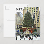 New York City Grand Central Christmas Tree Feestdagenkaart (Voorkant / Achterkant)