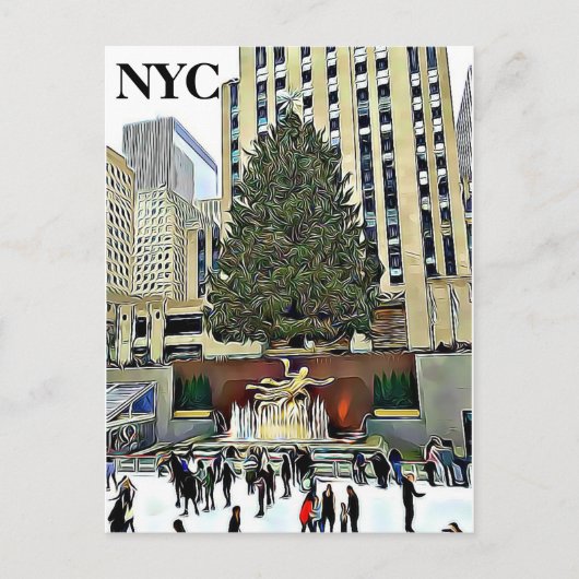 New York City Grand Central Christmas Tree Feestdagenkaart (Voorkant)
