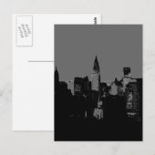 New York City Grey Pop Art Briefkaarten (Voorkant / Achterkant)
