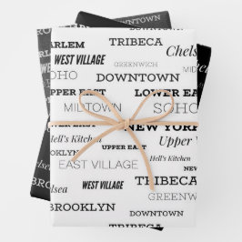 New York City Groeperingen Inpakpapier Vel