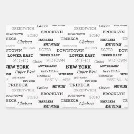 New York City Groeperingen Inpakpapier Vel