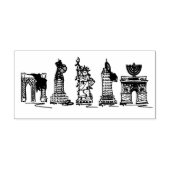 New York City Hanukkah Chanukah NYC Landmarks Rubberstempel (Afrduk)