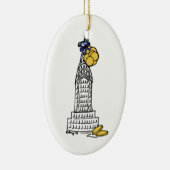 New York City Hanukkah Gelt NYC Skyscraper Holiday Keramisch Ornament (Rechts)