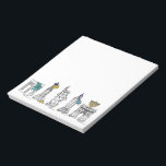 New York City Hanukkah NYC Jewish Holiday Chanukah Notitieblok<br><div class="desc">Met een originele pen-en-inkt illustratie van een rij klassieke New York City-landmerken, "gekleed" voor het vakantieseizoen. Geweldig voor iedereen die in NYC woont of houdt! Zie je niet precies wat je zoekt? Hulp nodig bij aanpassingen? Klik op "rebeccaheartsny" (rechterbovenhoek) en "neem contact op met deze ontwerper" om iets te hebben...</div>
